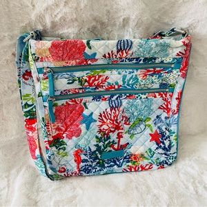 Vera Bradley Shore Thing Triple Zip Hipster Crossbody Bag